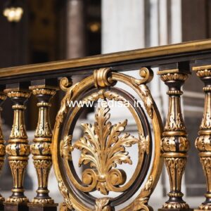 Decorative Brass Stair Railing For Villas Luxury Modern Staircase Design