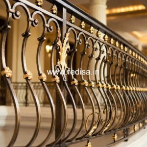 Elegant Brass Balcony Railing With Designer Look Scissor Staircase Design