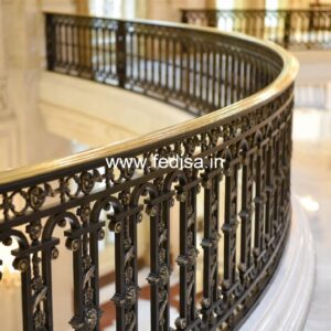 Custom Brass Railing Design For Staircases Staircase Design Steel And Wood