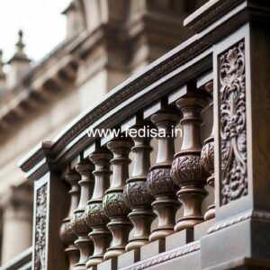 Luxury Brass Stair Railing For Royal Homes Stairs 1m2