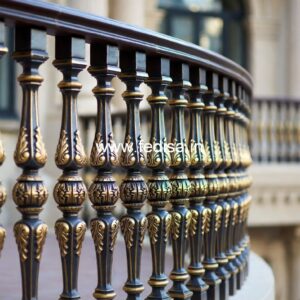 Elegant Brass Balcony Railing Design For Villas Modern Stairs And Railings