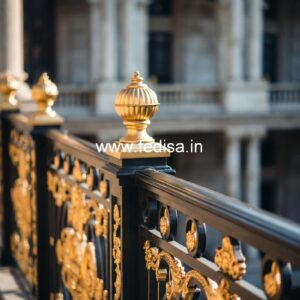 Brass Stair Railing Design With Premium Finish Stairs Side Wall Tiles Design