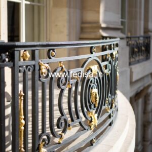 Classic Brass Balcony Railing With Royal Touch Smart Stairs Design