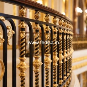 Luxury Brass Railing Design For Stair Interiors Half Wall Staircase Design