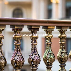 Elegant Brass Railing Design For Interior Projects Covered Stairs Design
