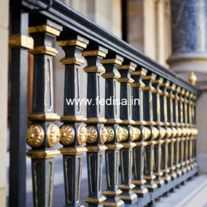 Antique Brass Staircase Railing For Royal Homes Modern Indoor Stairs