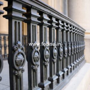 Luxury Brass Balcony Railing With Elegant Finish Modern Staircase Design Outside Home