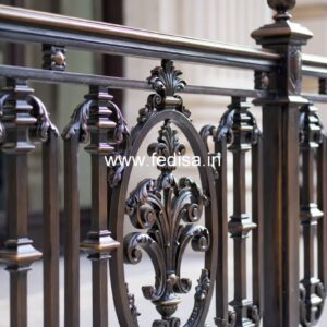 Elegant Brass Balcony Railing With Classic Design Handrail Stairs Design
