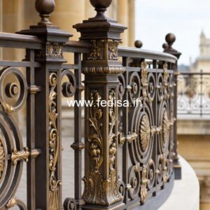 Luxury Brass Balcony Railing With Designer Finish Modern Railing Design For Stairs