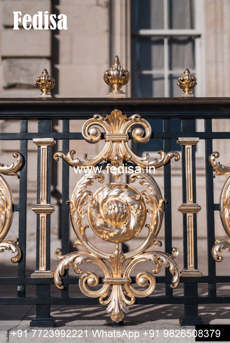 Antique Brass Railing Design With Royal Appeal Stainless Stair Railings Design