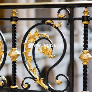 Decorative Brass Handrail Design For Luxury Homes Duplex House Internal Staircase