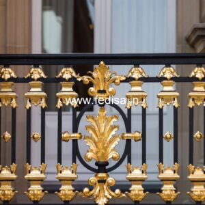 Premium Brass Railing Design With Artistic Finish Stair Layout Design