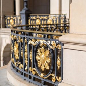 Decorative Brass Railing Design For Elegant Villas Office Staircase Wall Design