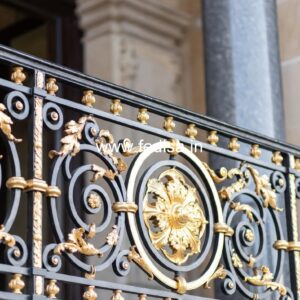 Antique Brass Stair Railing Design For Royal Homes 3 Storey Staircase Design