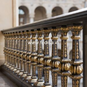 Premium Brass Handrail Design With Artistic Finish Luxury House Plans With Double Staircase