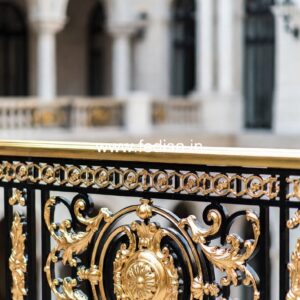 Brass Balcony Railing Design With Luxury Finish Duplex House Staircase Railing Design