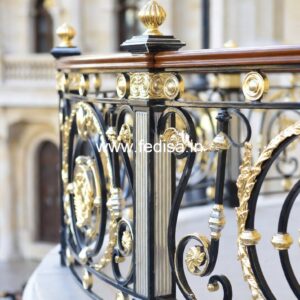 Decorative Brass Handrail For Stylish Staircases Tiles Design In Stairs