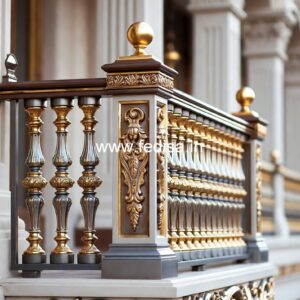 Modern Brass Staircase Railing Design Ideas Showcase Design Under Stairs