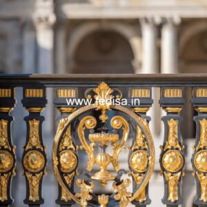 Antique Finish Brass Railing Design For Interiors Staircase Design For Terrace