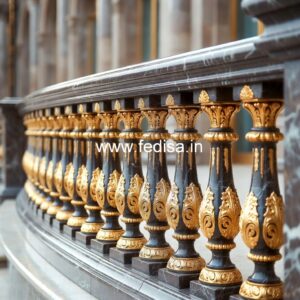 Brass Railing Design For Modern Interior Decoration Spiral Staircase In Small Space