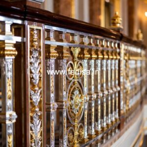 Brass Railing Design For Home Decoration Modern Round Staircase