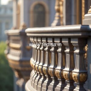 Elegant Brass Staircase Railing For Villas 2 Storey Stairs Design