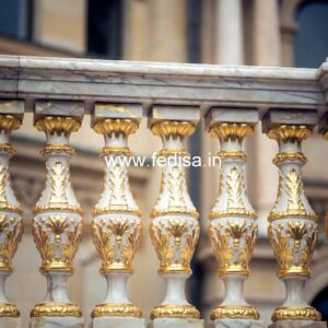 Designer Brass Staircase Railing Ideas Laser Cutting Stair Design