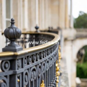 Modern Brass Railing Design For Homes Mediterranean Staircase Design
