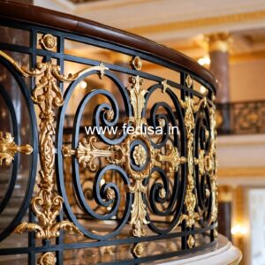 High Quality Brass Balcony Railing For Home Exterior Staircase Showcase Design
