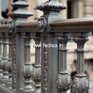 Heavy Brass Railing Design For Strong Support House With Stairs In Living Room