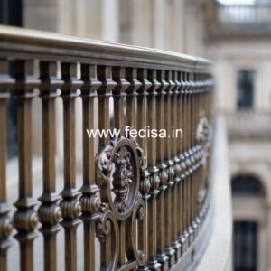 Stylish Brass Stair Railing For Interior Design Ceiling Design Stairs