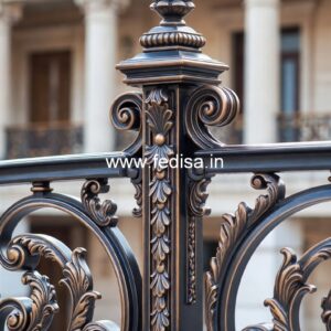 Brass Staircase Railing Design With Modern Appeal Central Beam Staircase Design