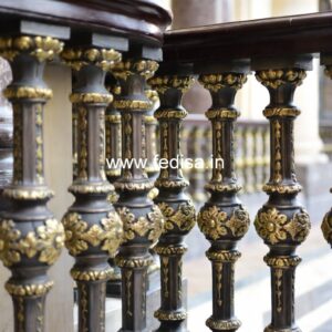 Stylish Brass Balcony Railing For Contemporary Homes Covered Staircase Design