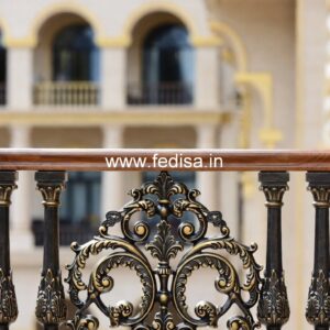 Brass Handrail Design With Luxury Appeal Main Staircase Design
