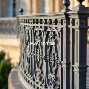 Luxury Brass Balcony Railing With Elegant Finish Small House Interior Design With Stairs