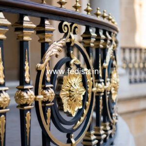 Antique Brass Handrail Design For Classic Interiors Curved Modern Staircase