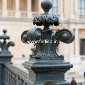 Brass Balcony Railing Design With Luxury Touch Stair Step Tiles Design