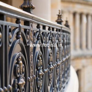 Elegant Brass Railing Design With Artistic Finish Exterior Stairs House Design