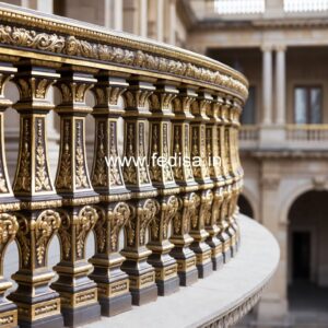 Luxury Brass Stair Railing Design For Villas Modern Home Staircase Design