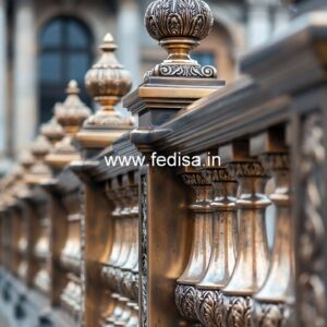 Premium Brass Staircase Railing With Fine Craftsmanship Staircase Back Wall Design