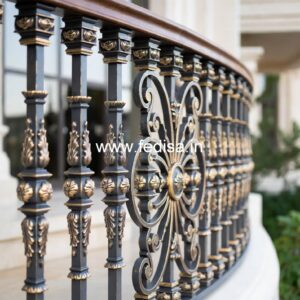 Designer Brass Stair Railing For Luxury Interiors Design Of Wooden Stair Railing