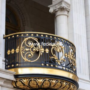 Elegant Brass Balcony Railing For Interior Decor Staircase Corridor Design