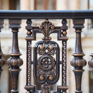 Luxury Brass Stair Railing With Designer Style Round Stairs Grill Design