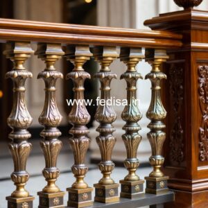 Designer Brass Railing Design For Contemporary Homes Duplex Stair Case