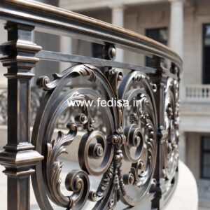 Designer Brass Balcony Railing For Stylish Homes Modern White Stair Railing