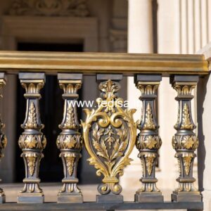 Decorative Brass Railing Design For Elegant Villas Stainless Steel Grill For Stairs