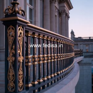 Elegant Brass Railing Design For High-end Homes Spine Staircase Design