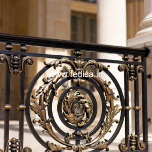 Modern Brass Railing Design With Decorative Patterns Stair Projects