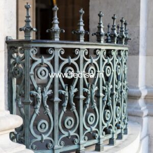 Decorative Brass Railing Design With Floral Patterns Wrought Iron Modern Stair Railing