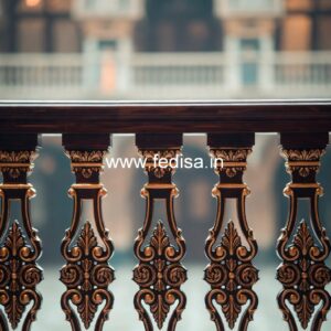 Designer Brass Balcony Railing For Homes Steel Stairwell